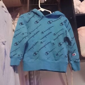 Champion Boys 4T Teal Logo Hoodie